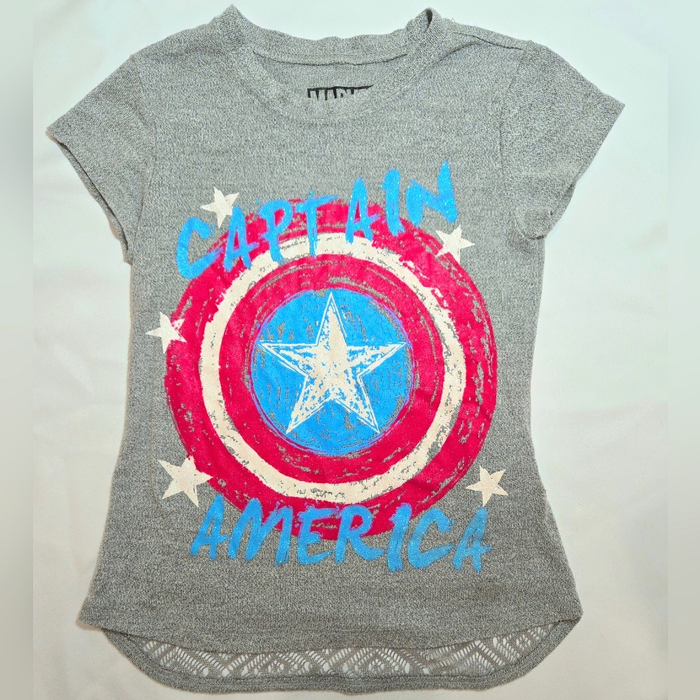 XS 4/5 Girls Marvel Captain America Shirt